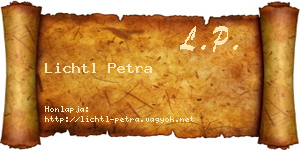 Lichtl Petra névjegykártya